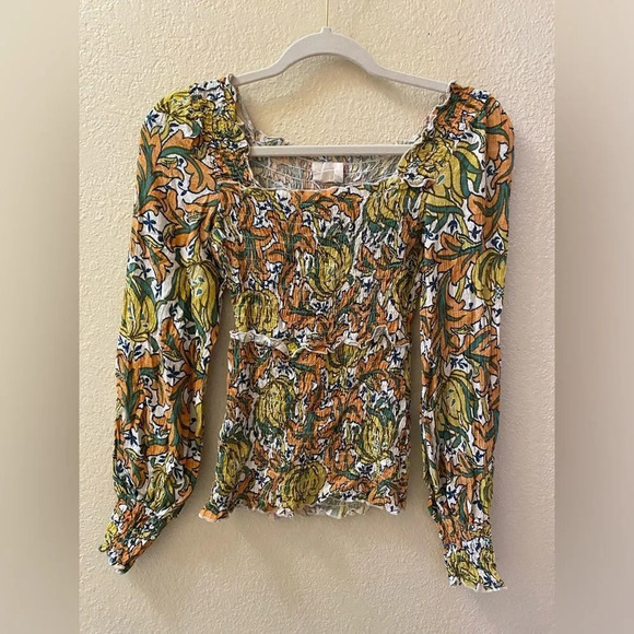 Anthropologie Rayna Smocked Top - Picture 2 of 6